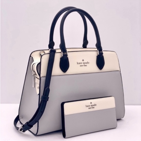 NWT Kate Spade Madison Colorblock Medium Satchel and Matching Wallet Set - Picture 2 of 10